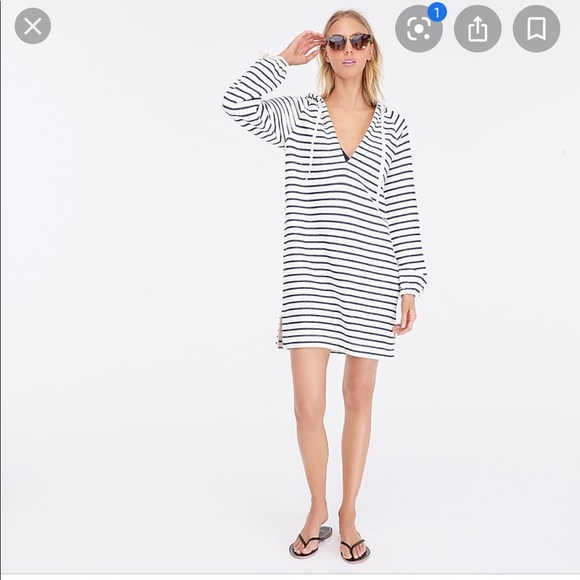 J. Crew Other - Jcrew Terry striped beach cover up dress